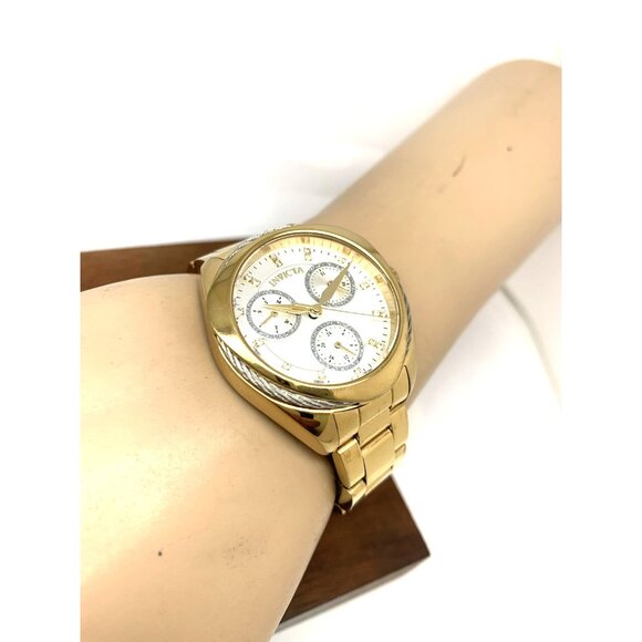 Invicta Women's Watch Bolt 31996 Quartz Mother of Pearl Gold Steel 35mm Case - Picture 6 of 14